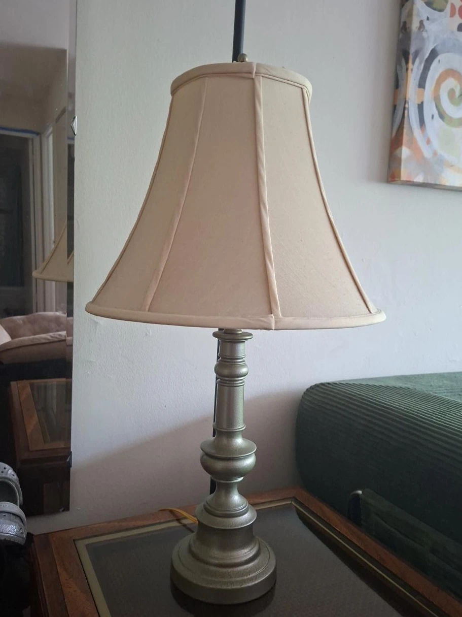 Table Lamp with Beige Shade