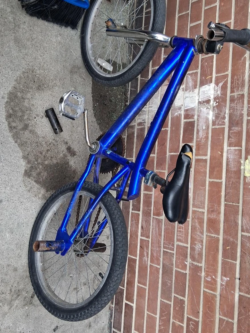 Blue BMX Bike