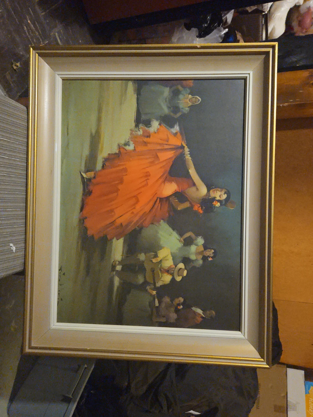 Framed Painting of Flamenco Dancers