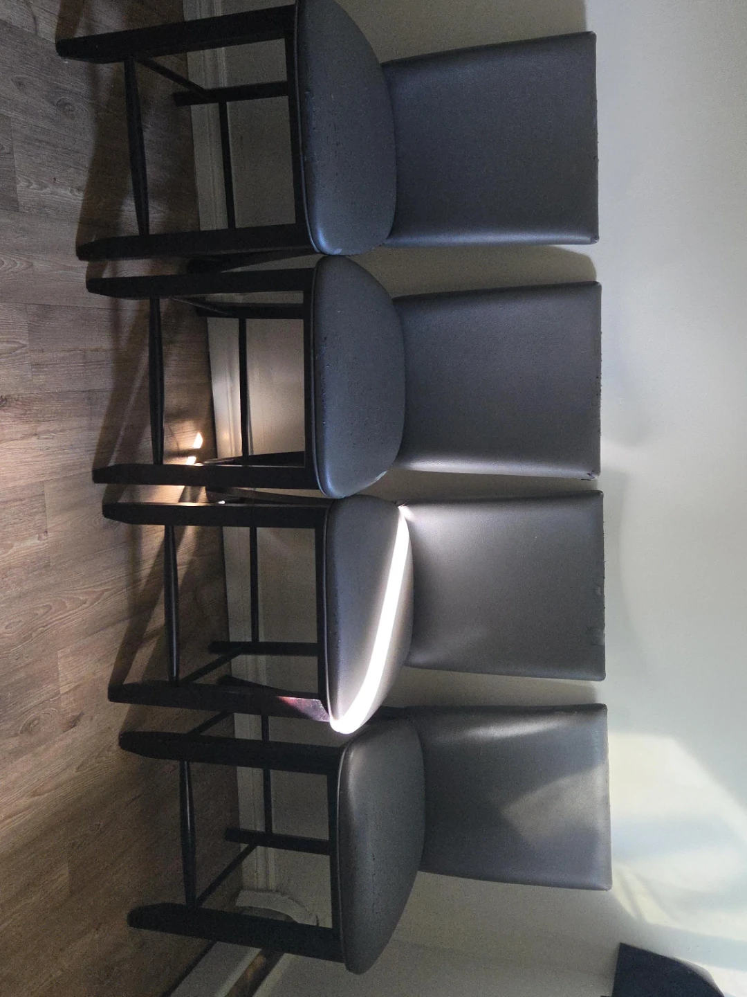 Set of 4 Grey Bar Stools