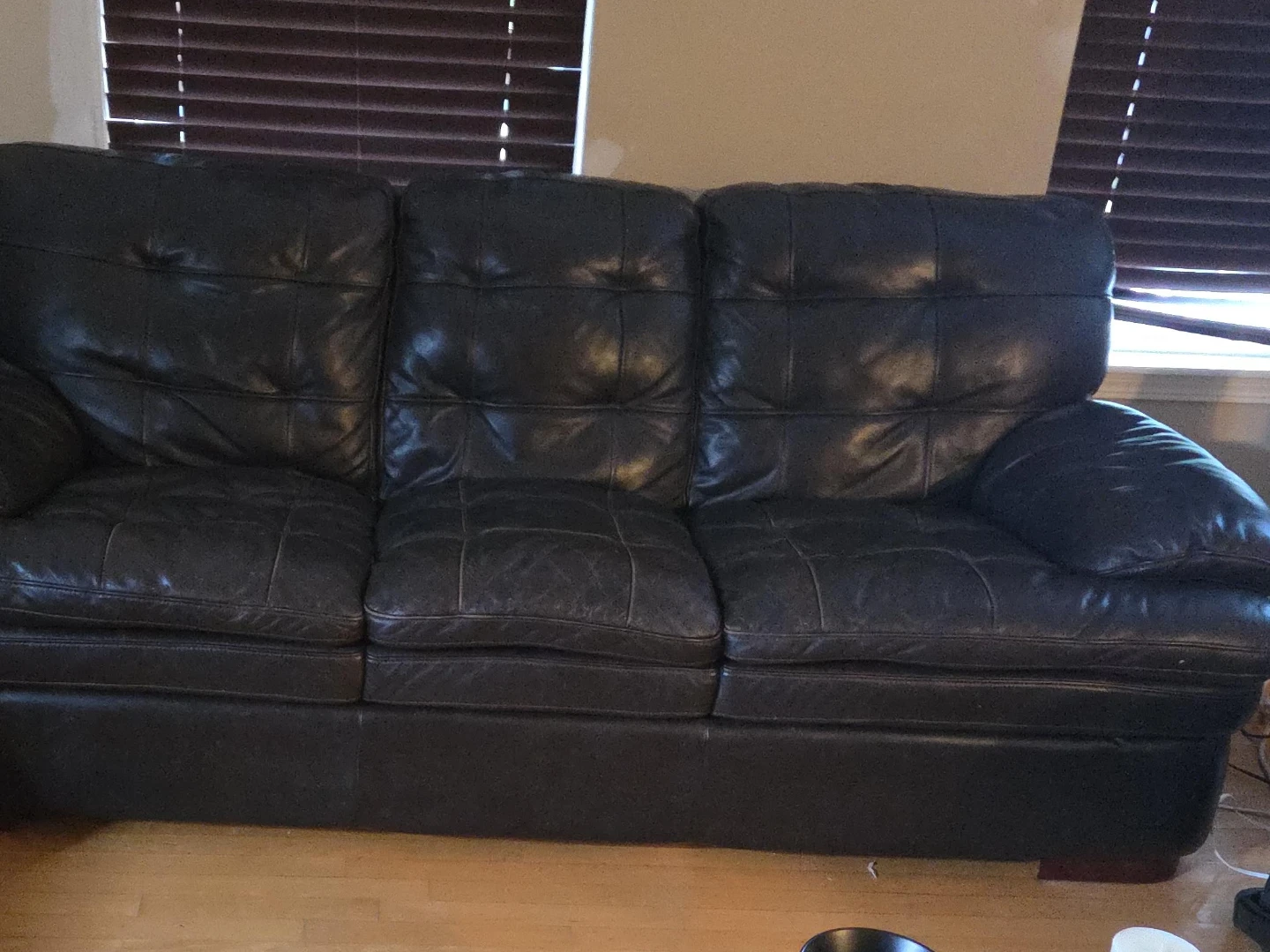 Black Leather Sofa