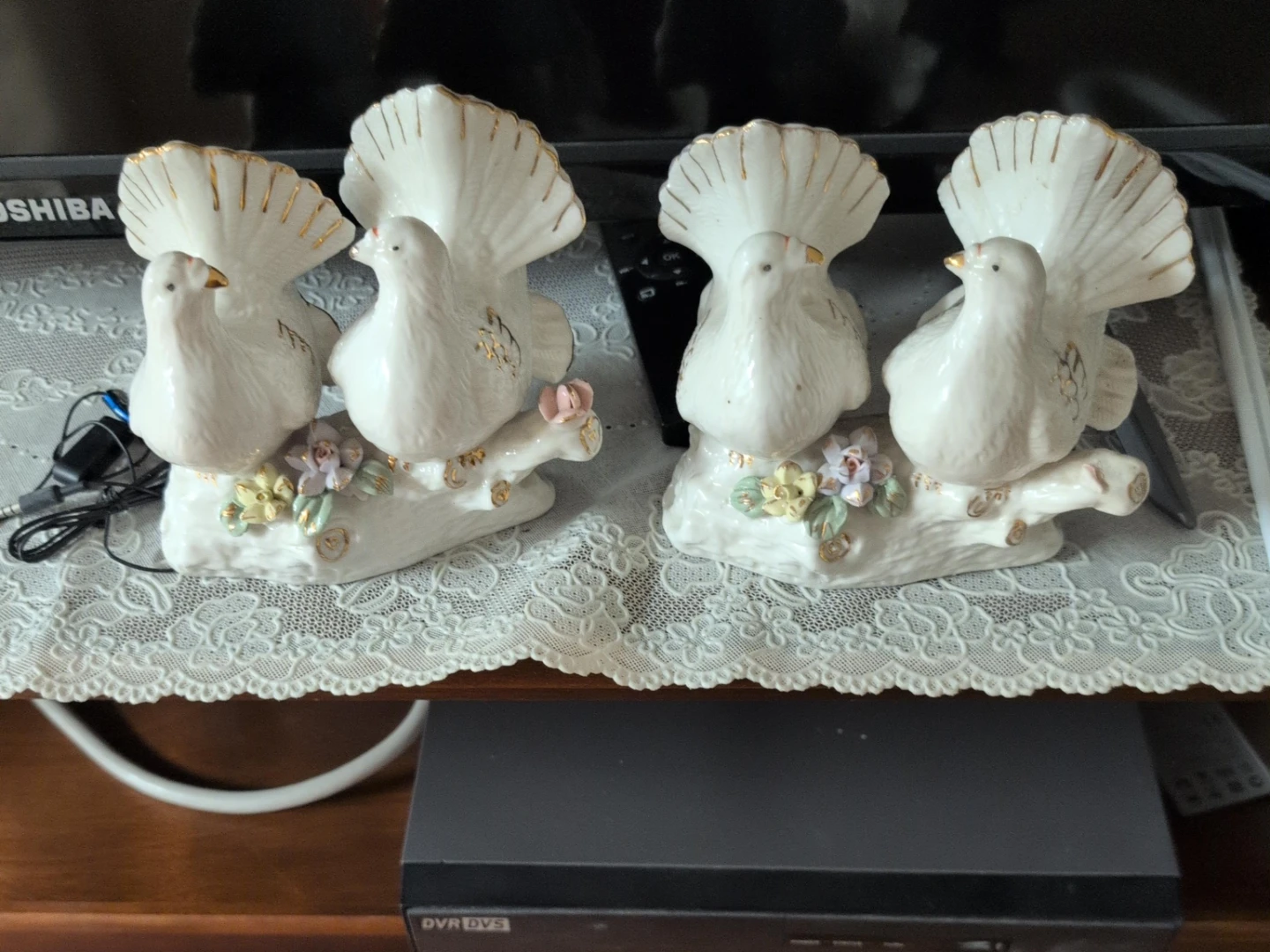 Ceramic Doves Figurine