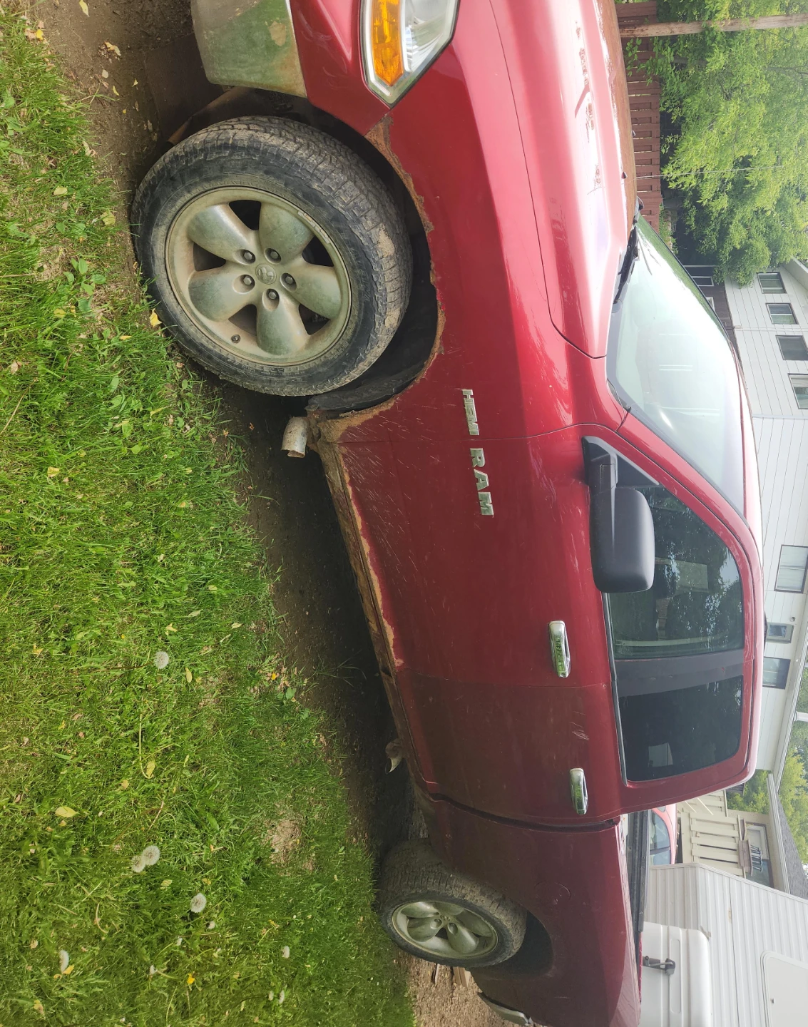 Red Dodge Ram Pickup Truck
