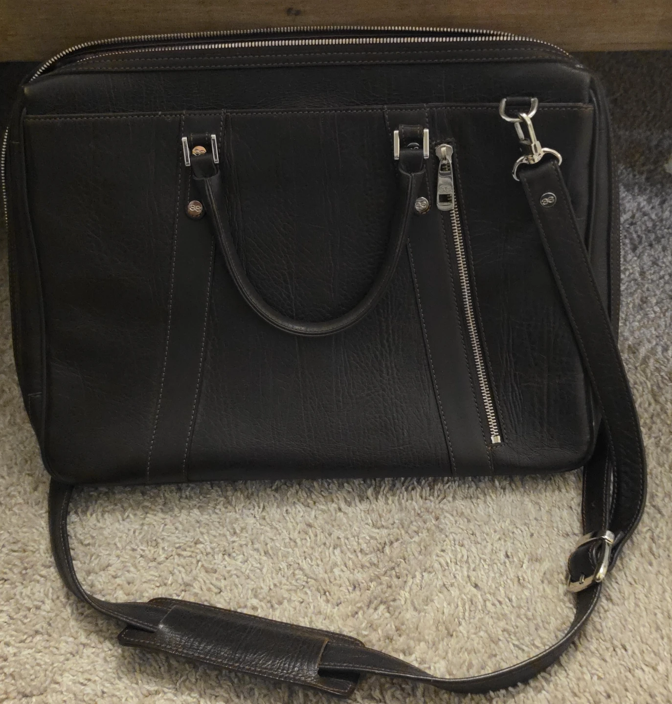 Dark brown Leather Briefcase