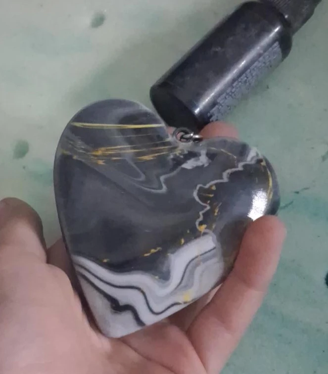 Heart-Shaped Compact Mirror and Brush Set