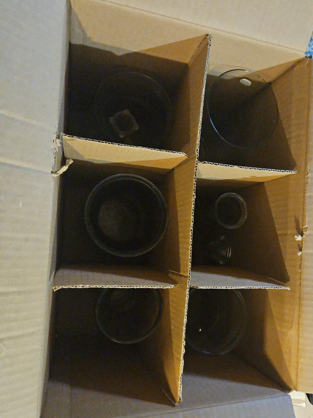Set of 6 Glass Vases