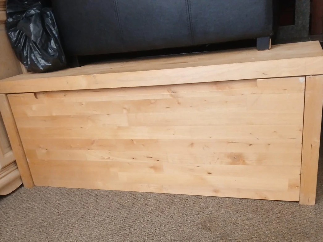 Light Wood Storage Chest