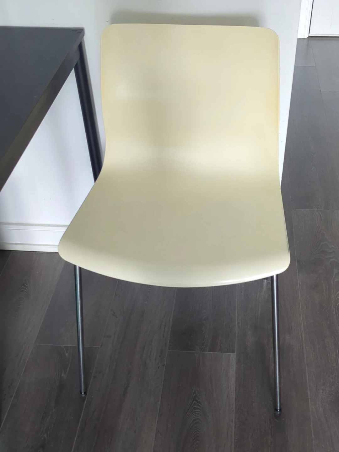 Cream coloured modern chair