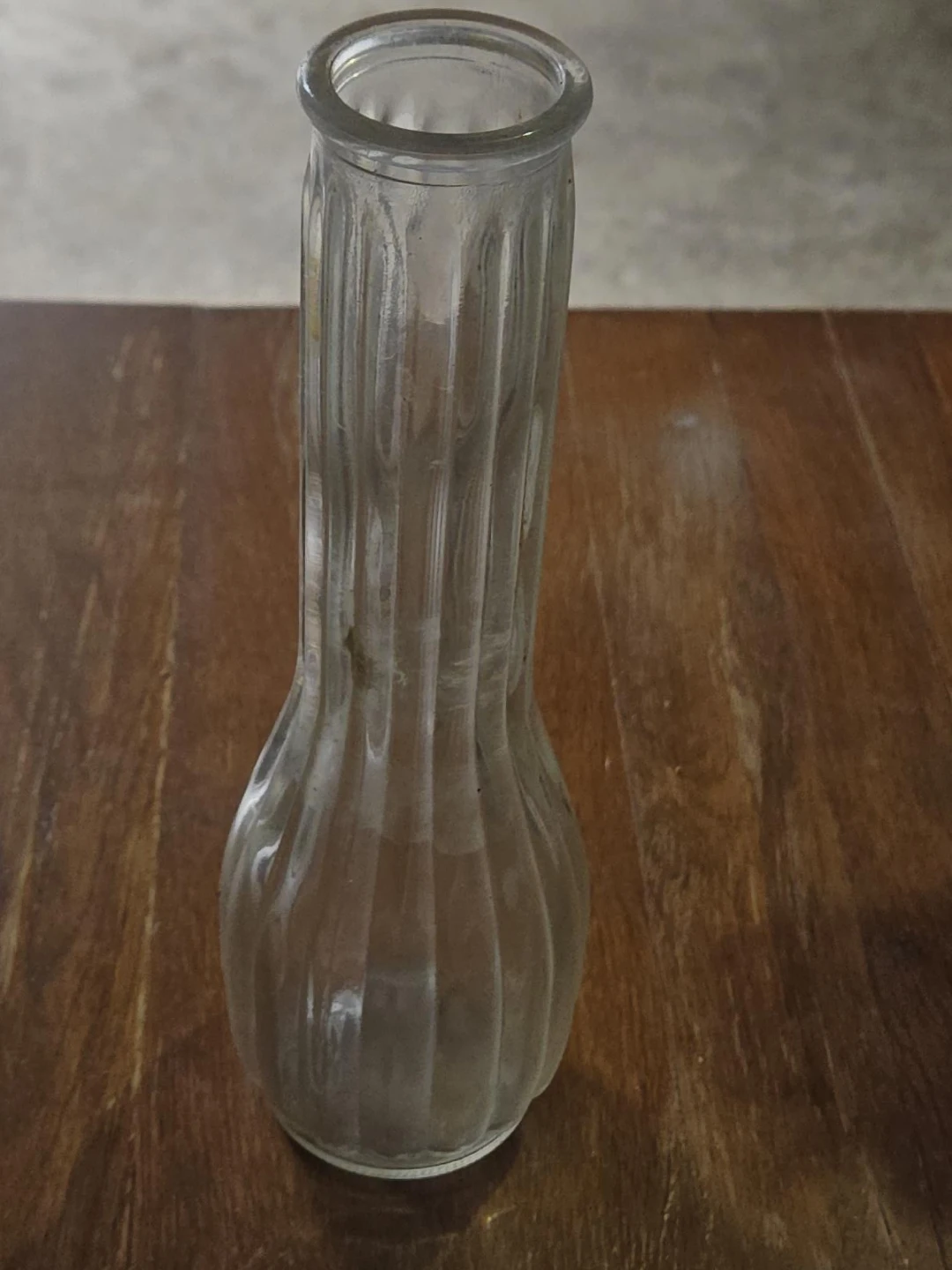 Vintage Fluted Glass Vase
