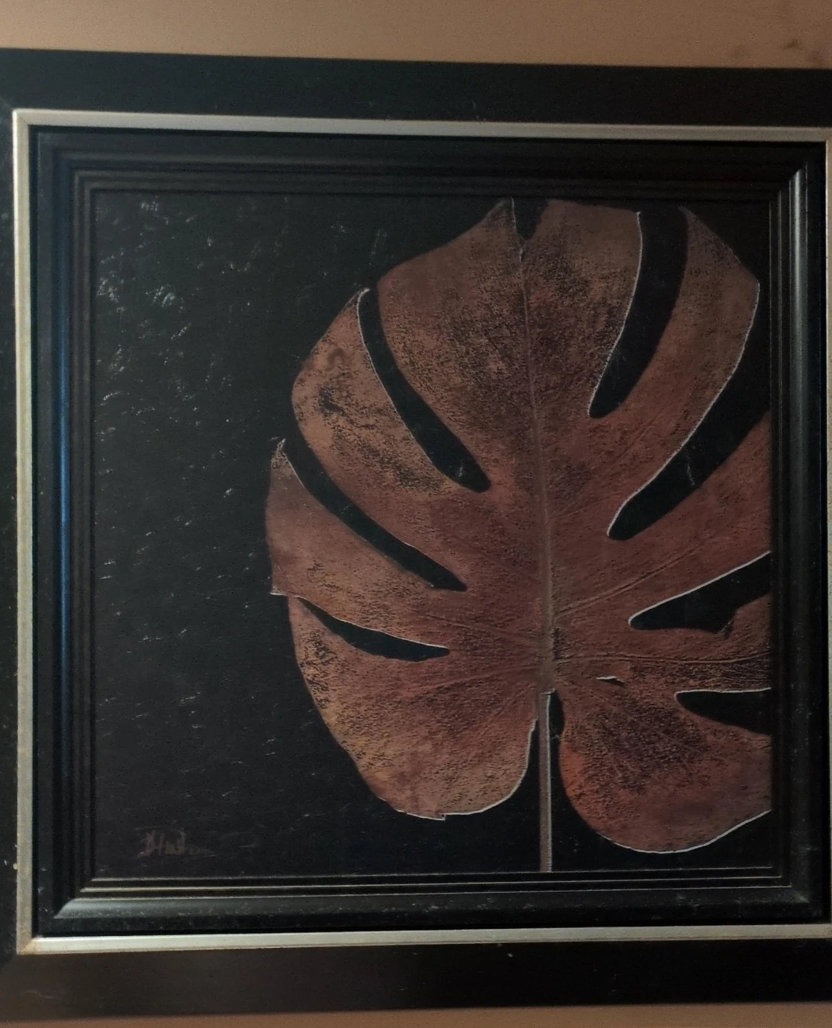 Framed Monstera Leaf Wall Art