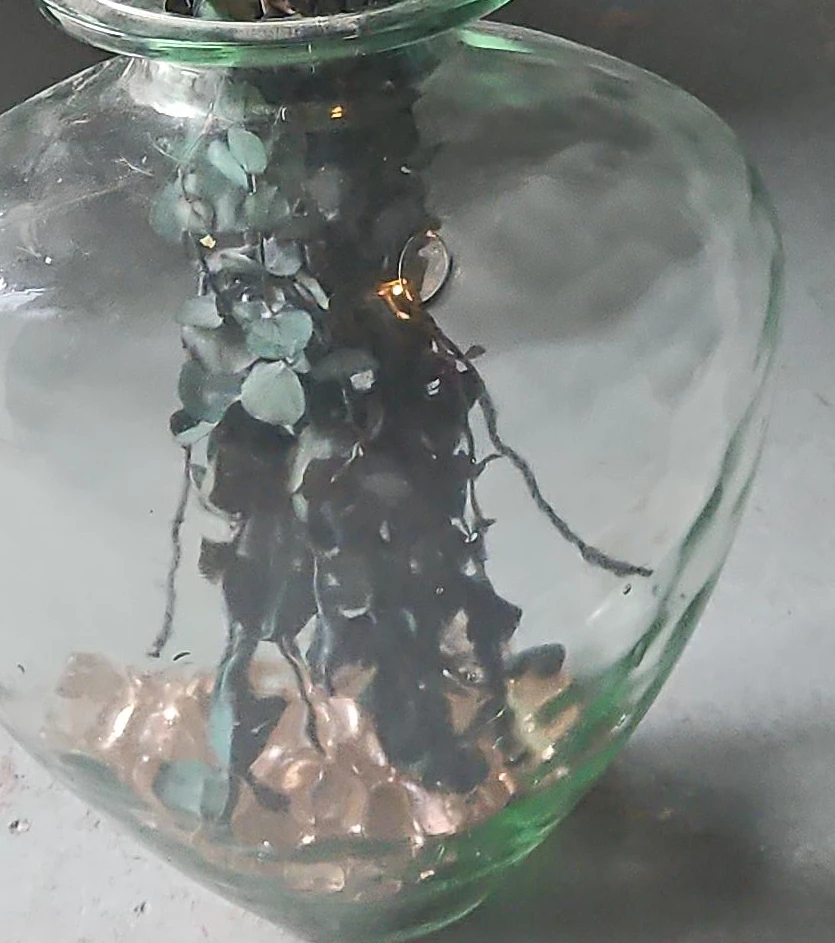 Large Clear Heart-Shaped Glass Vase