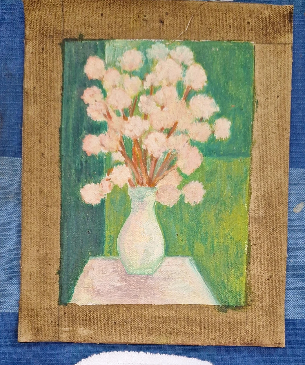 Original Oil Painting of Flowers in Vase