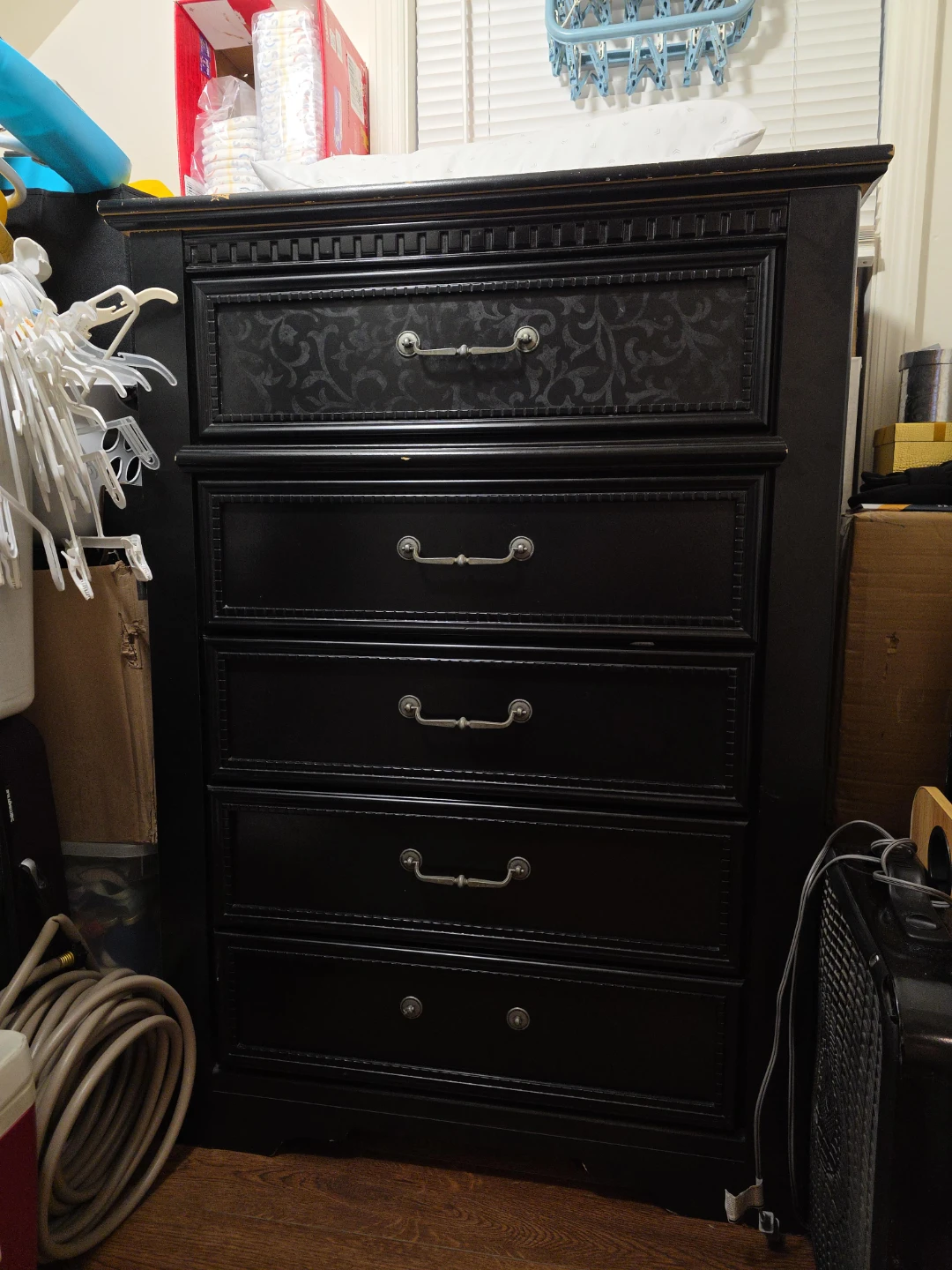Black 5-Drawer Chest
