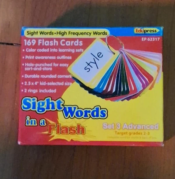 Edupress Sight Words in a Flash Set 3 Advanced Flash Cards