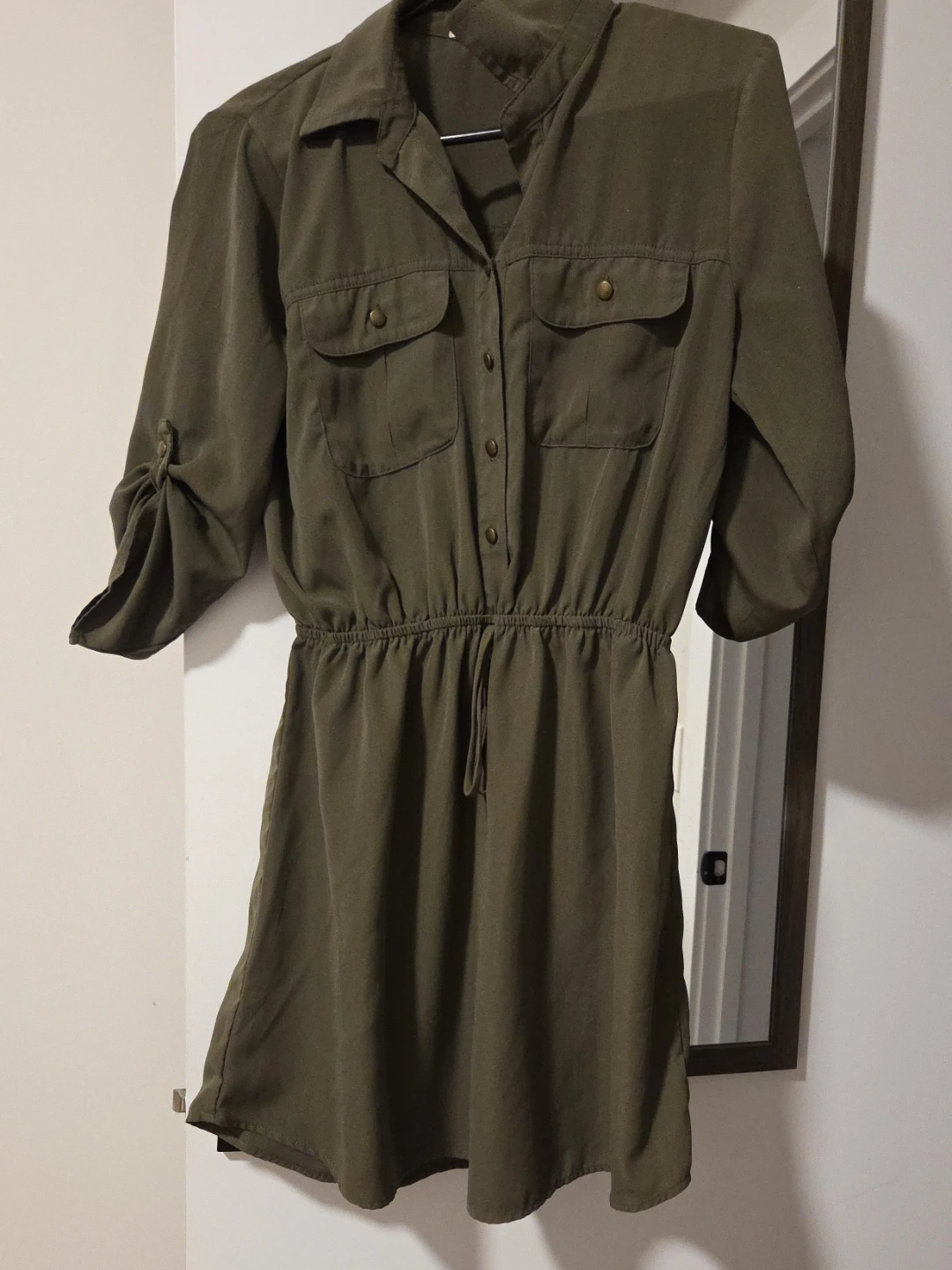 Olive Green Utility Dress