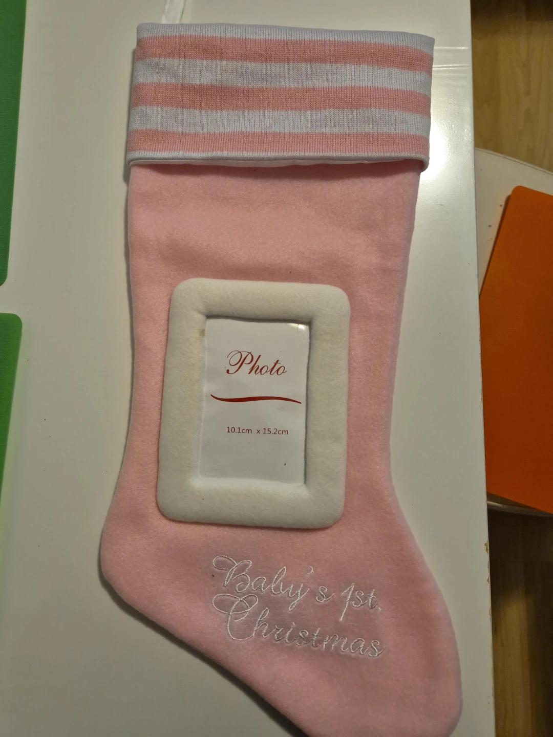 Baby's 1st Christmas Photo Stocking