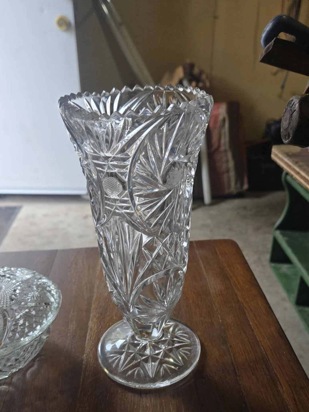 Crystal Cut Glass Vase