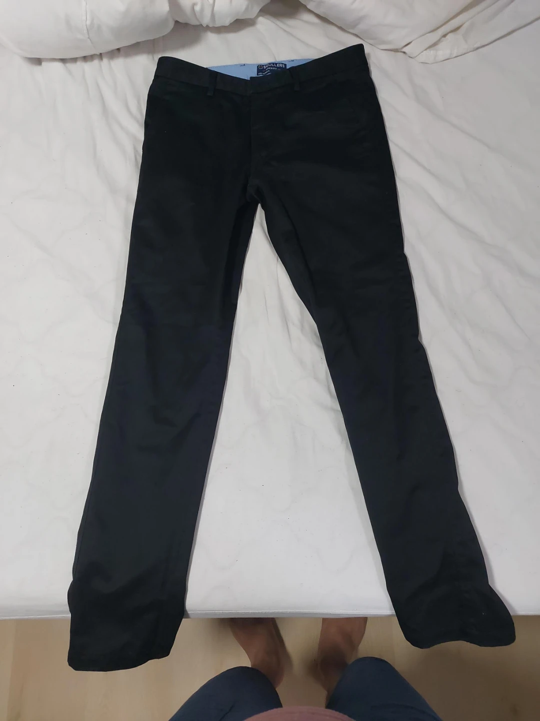 Scullers Crew Fit Slim Black Pants