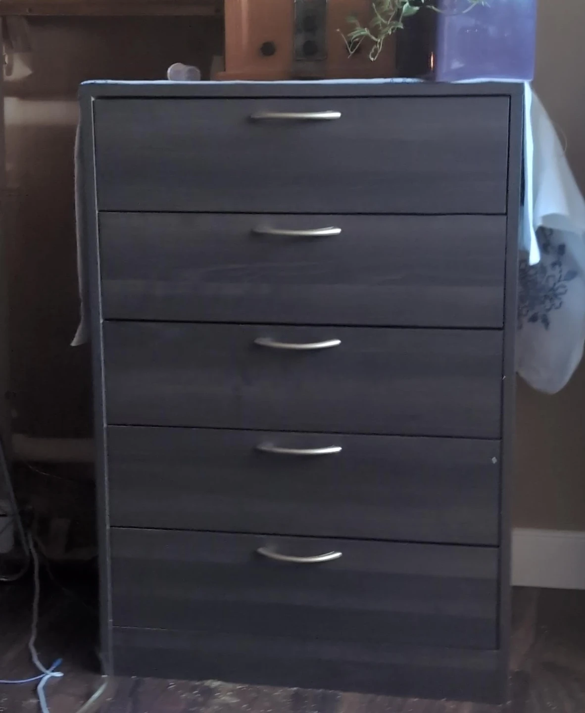 Dark Grey 5-Drawer Dresser