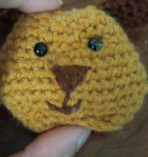 Handmade Crocheted Dog Face