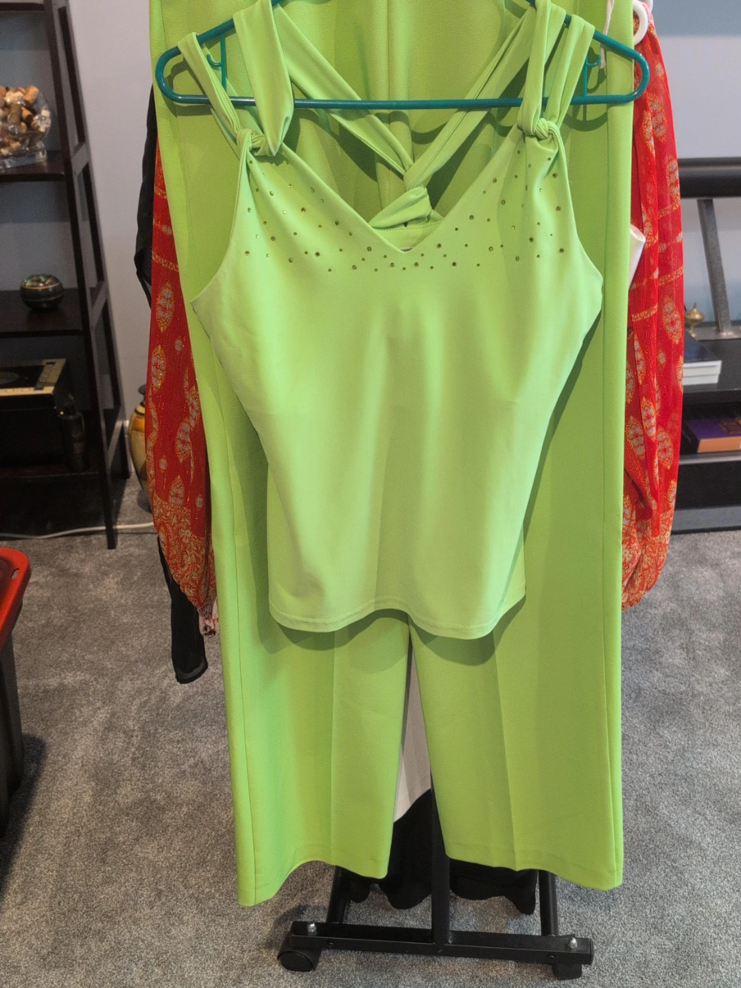 Joseph Ribkoff Green Tank Top and Pants Set