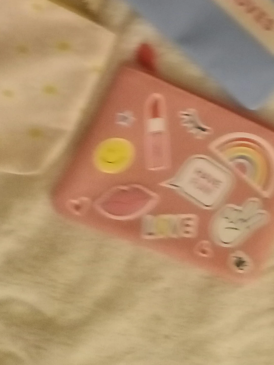 Pink Pouch with Fun Stickers