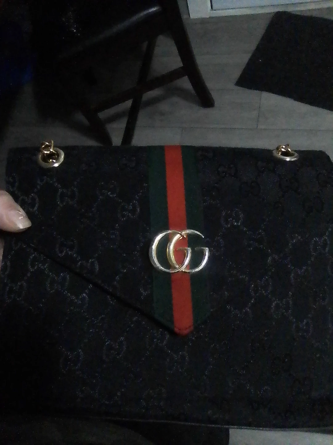 Black Gucci GG Monogram Shoulder Bag - photo 2