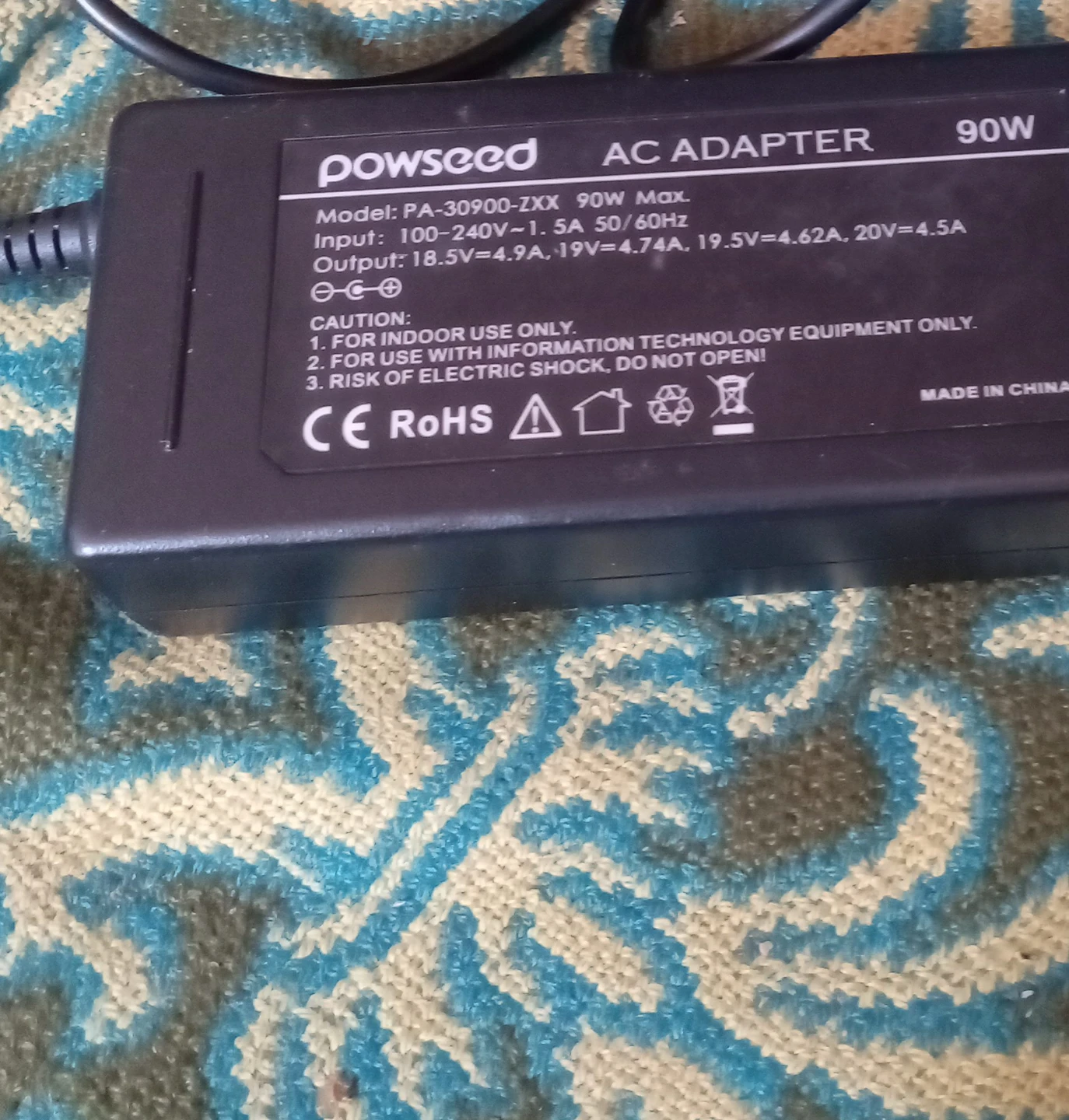 Powseed 90W AC Adapter PA-30900-ZXX