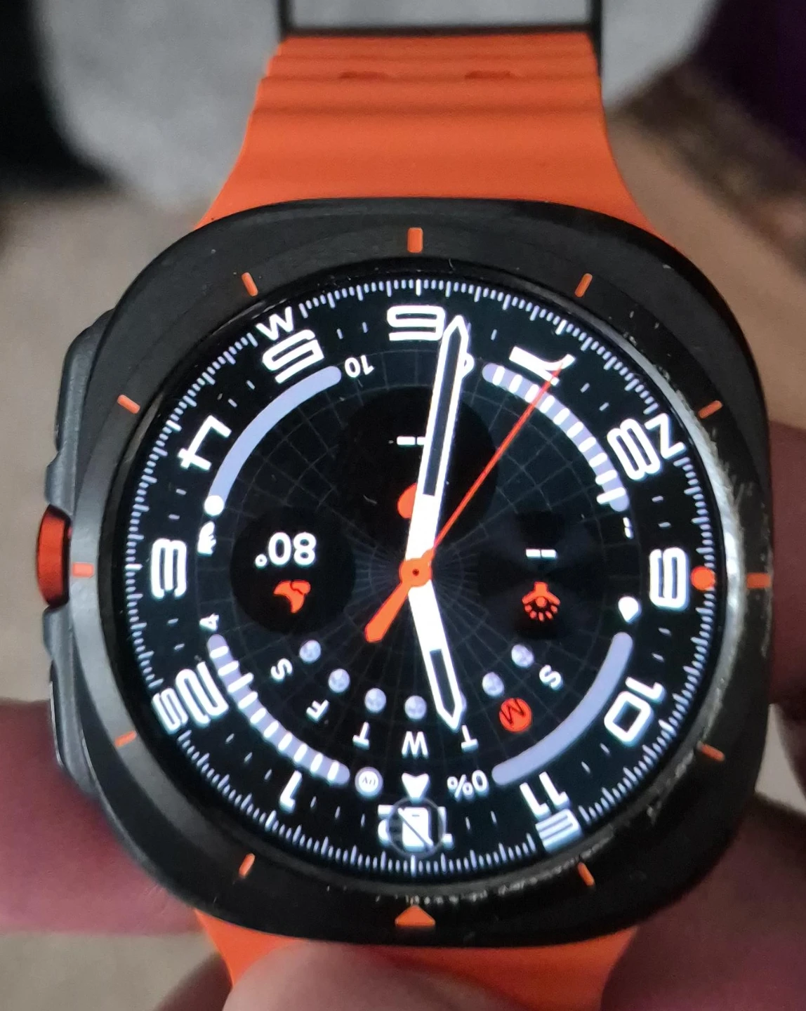 Smartwatch with Orange Band
