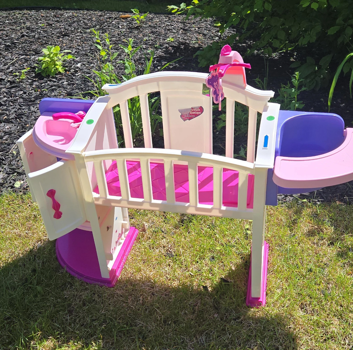 Baby Doll Crib and Changing Station Playset
