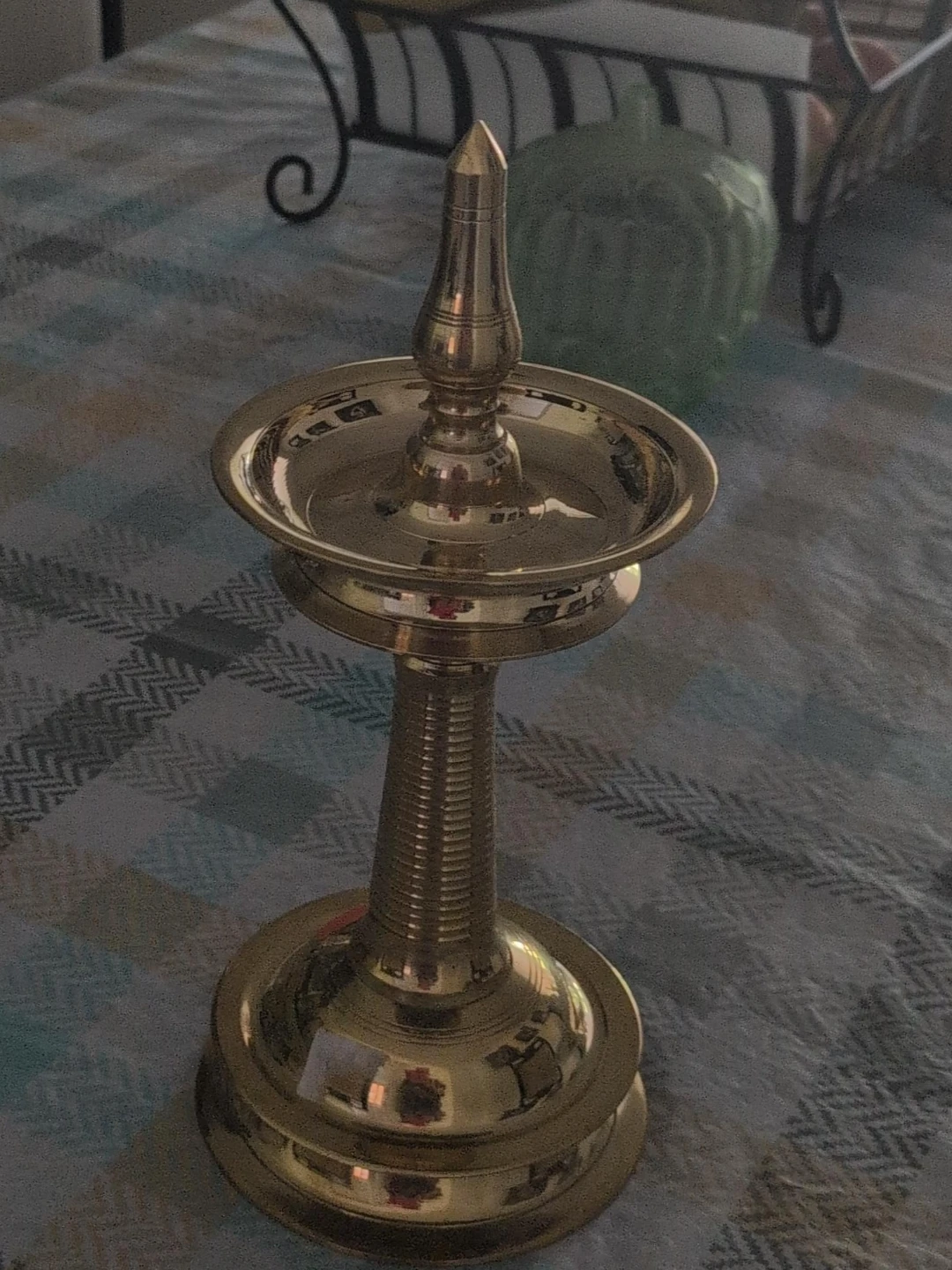 Brass oil lamp