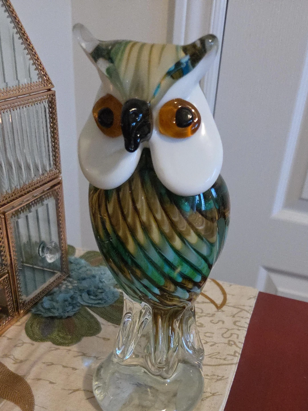 Glass Owl Figurine