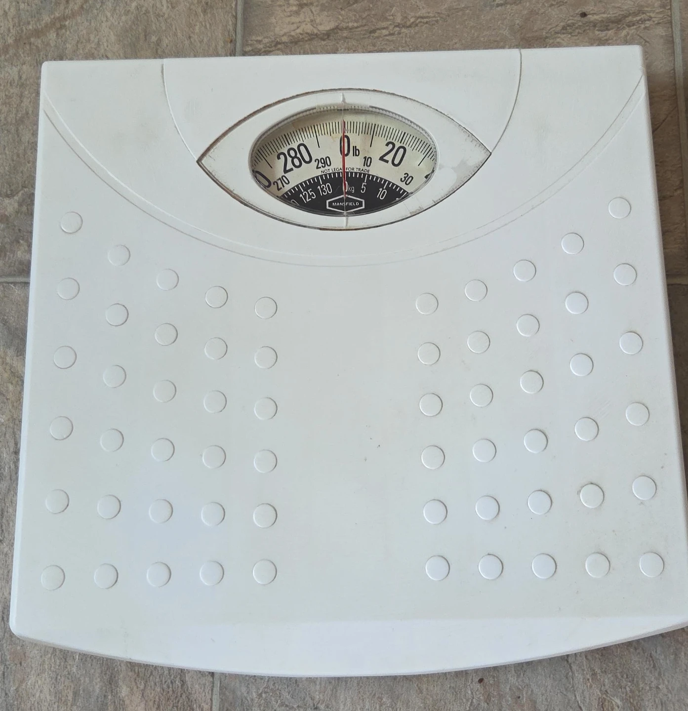 White Mechanical Bathroom Scale