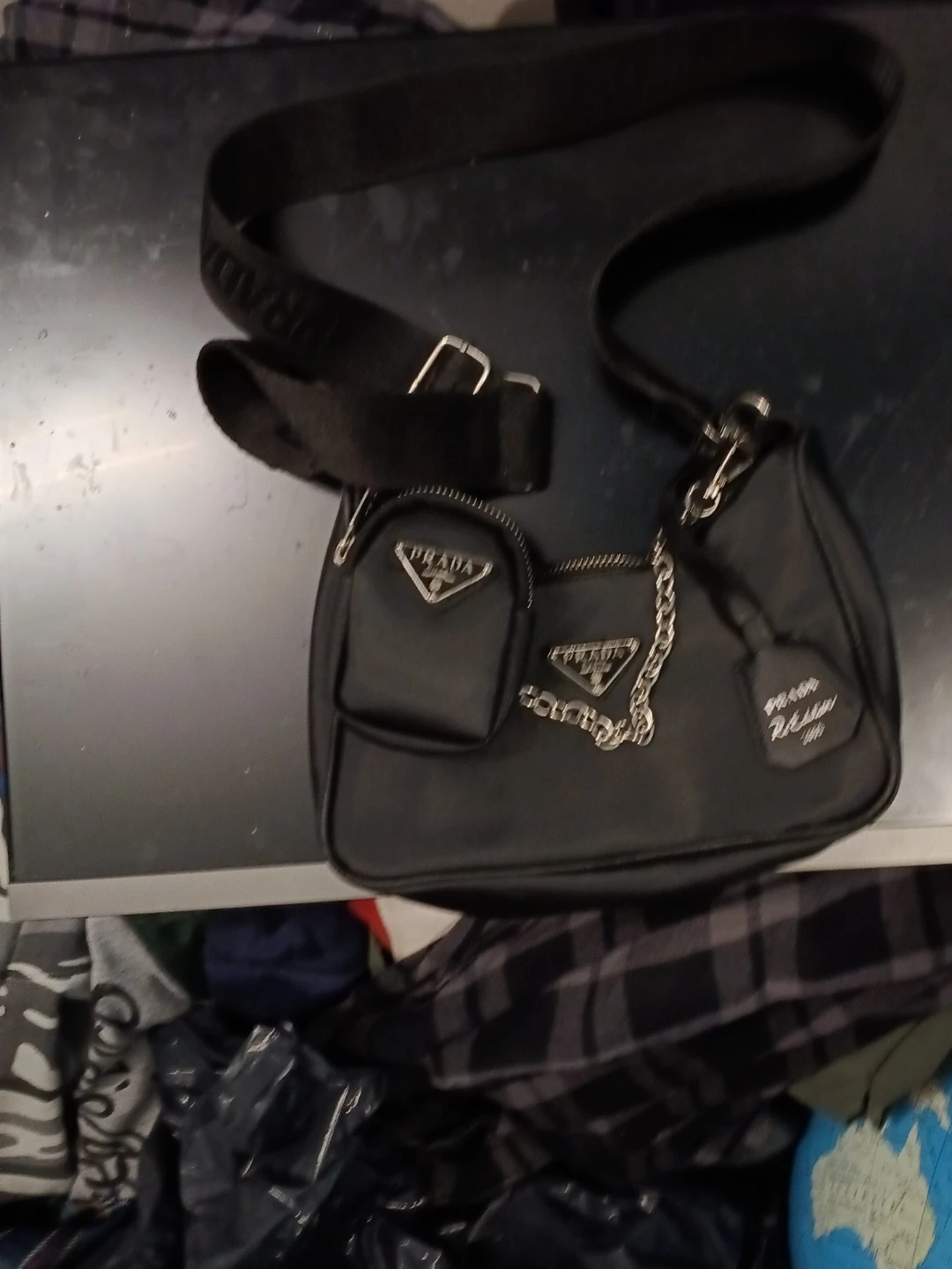 Prada Re-Edition Shoulder Bag with Pouch