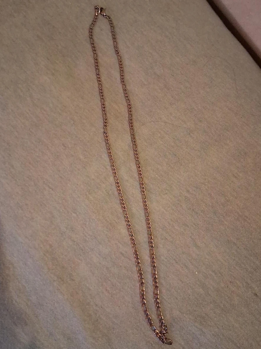 Rose Gold Figaro Chain Necklace