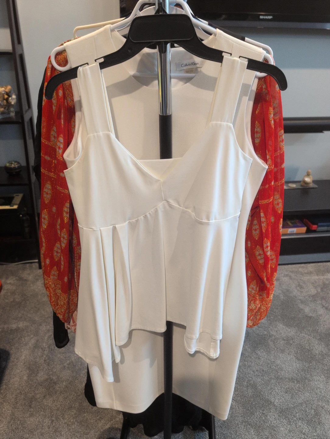 Sympli "The Best" White Tank Top Size 10