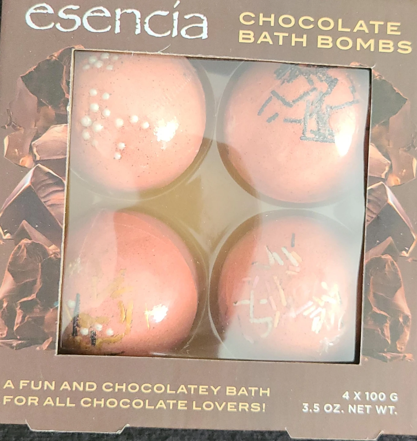Esencia Chocolate Bath Bombs - 4 Pack