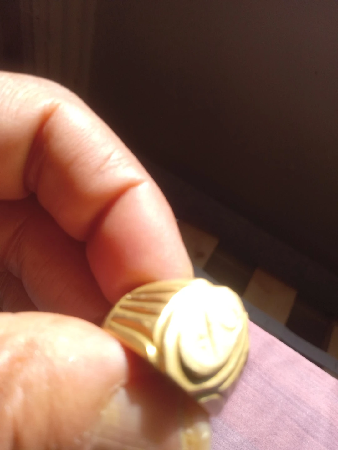Gold signet ring