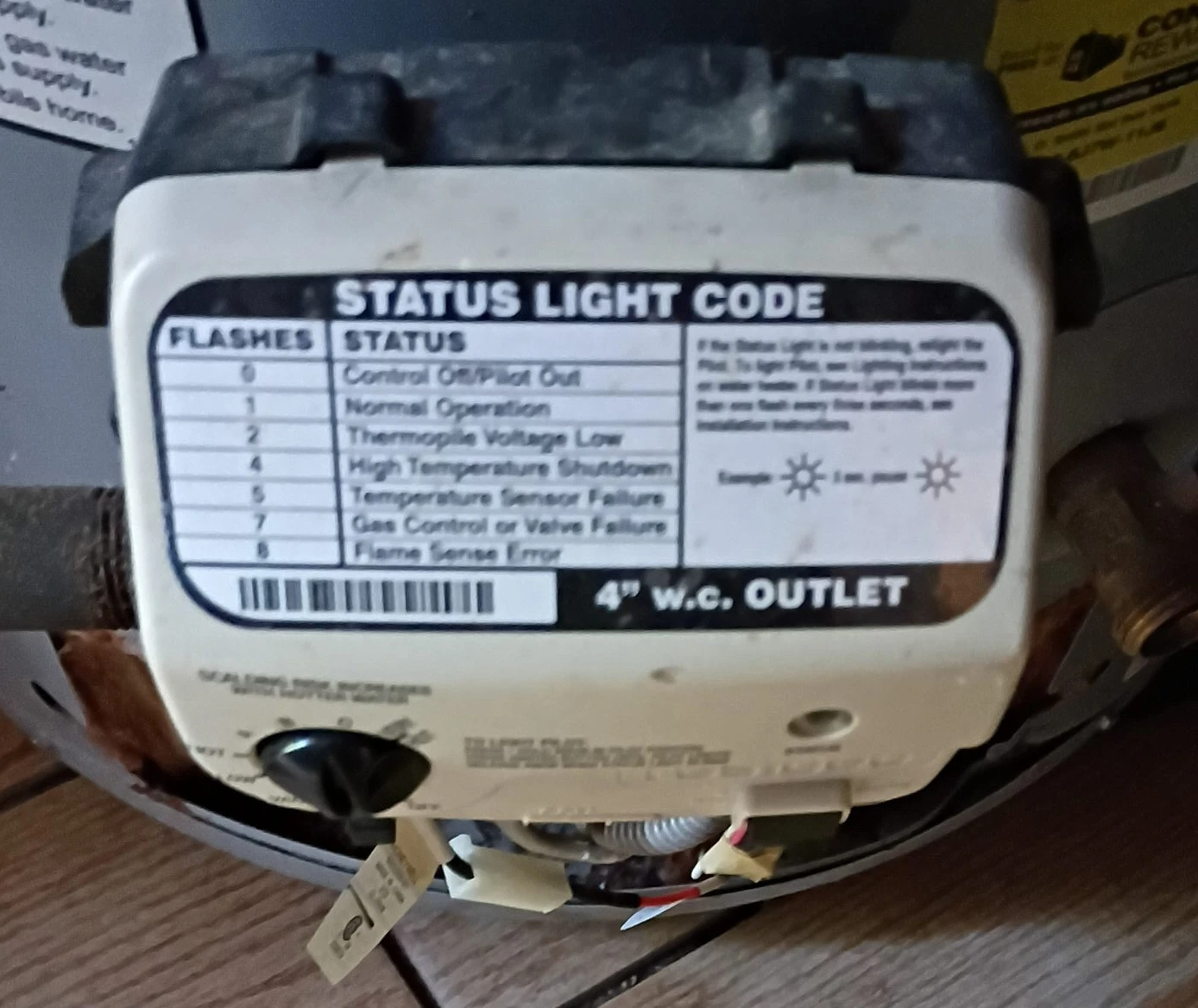 Water Heater Gas Control Valve
