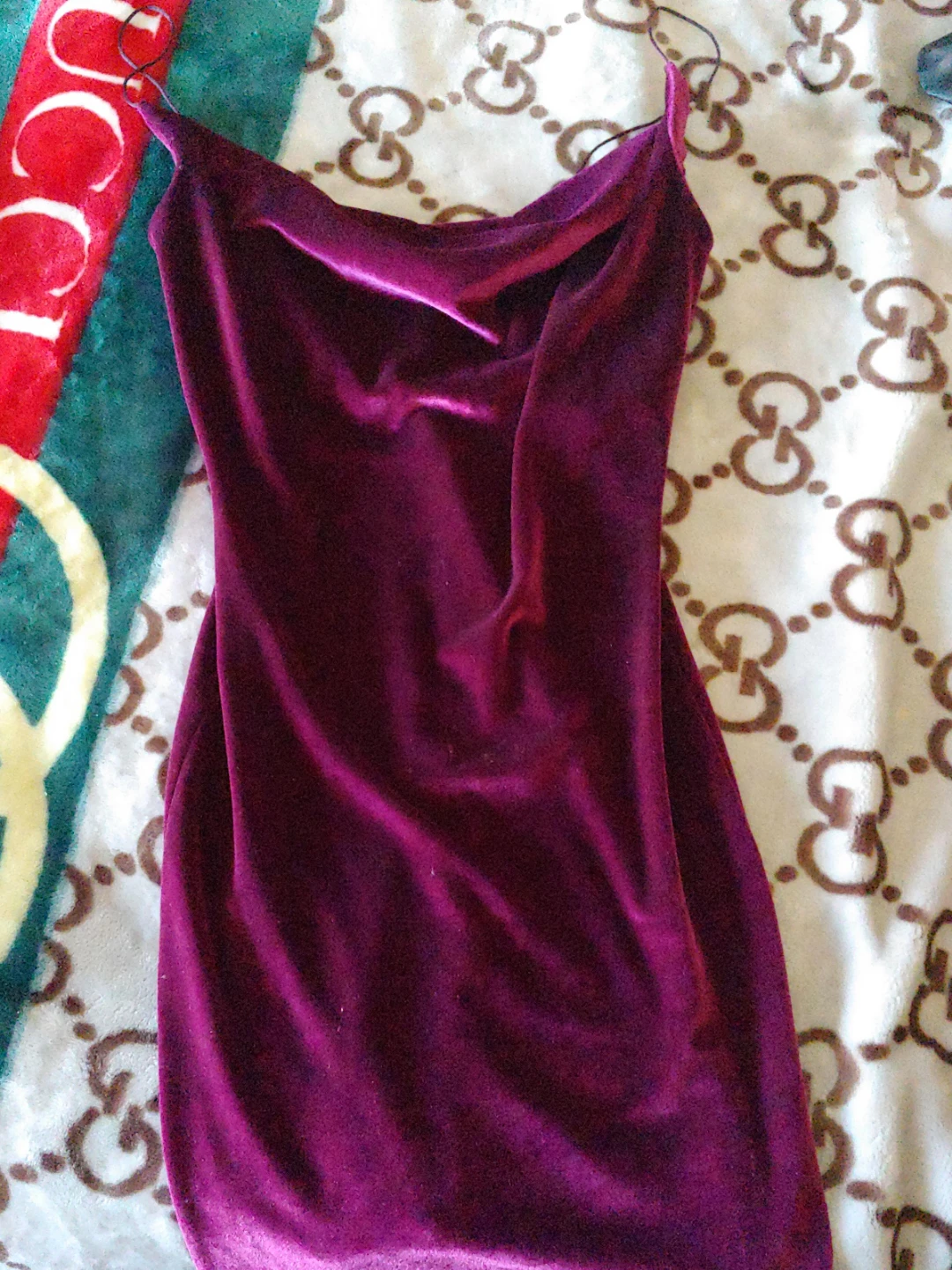 Velvet Cowl Neck Mini Dress