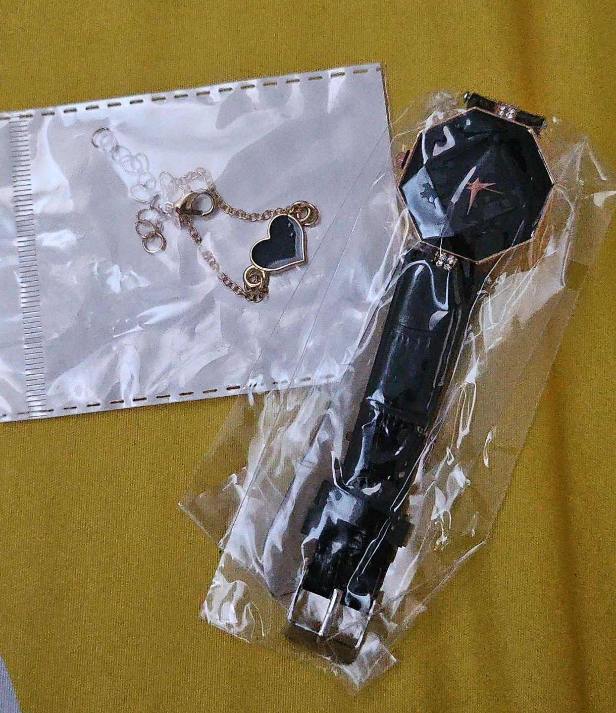 Women's Watch with Heart Charm Bracelet