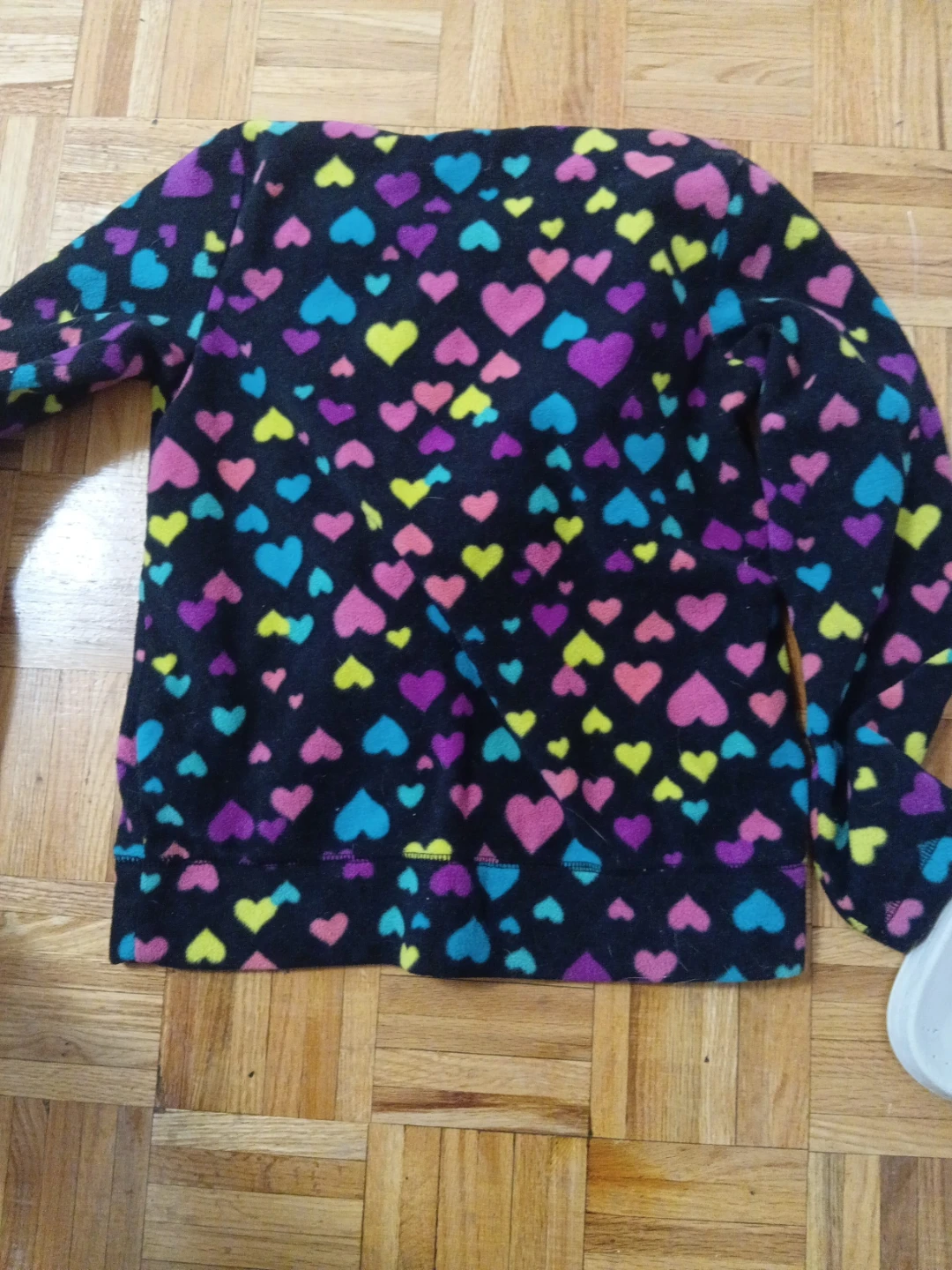 Fleece Sweater with Hearts