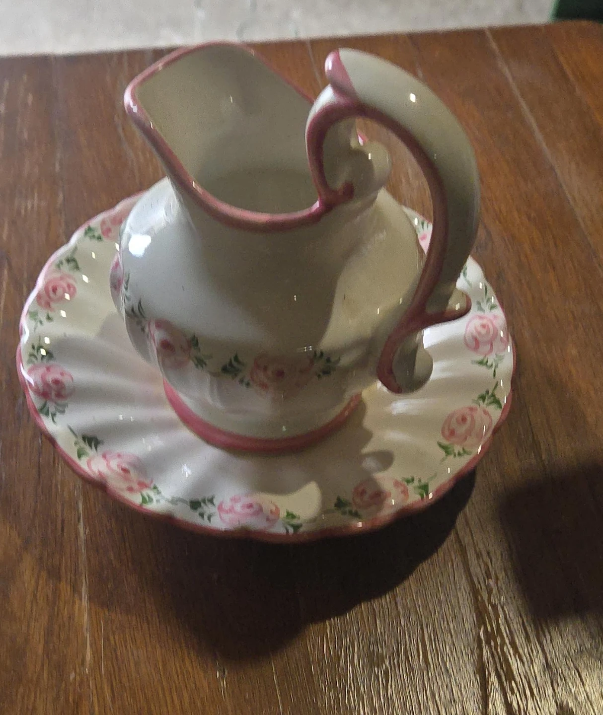 Pitcher and Saucer Set