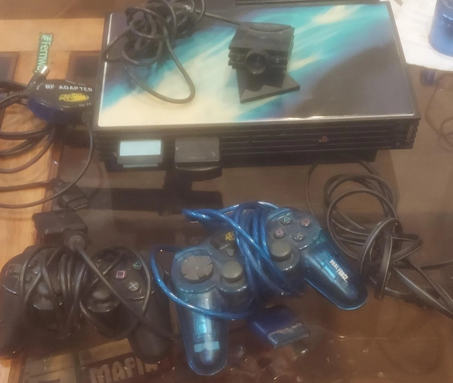 PlayStation 2 Console with Controllers and Accessories