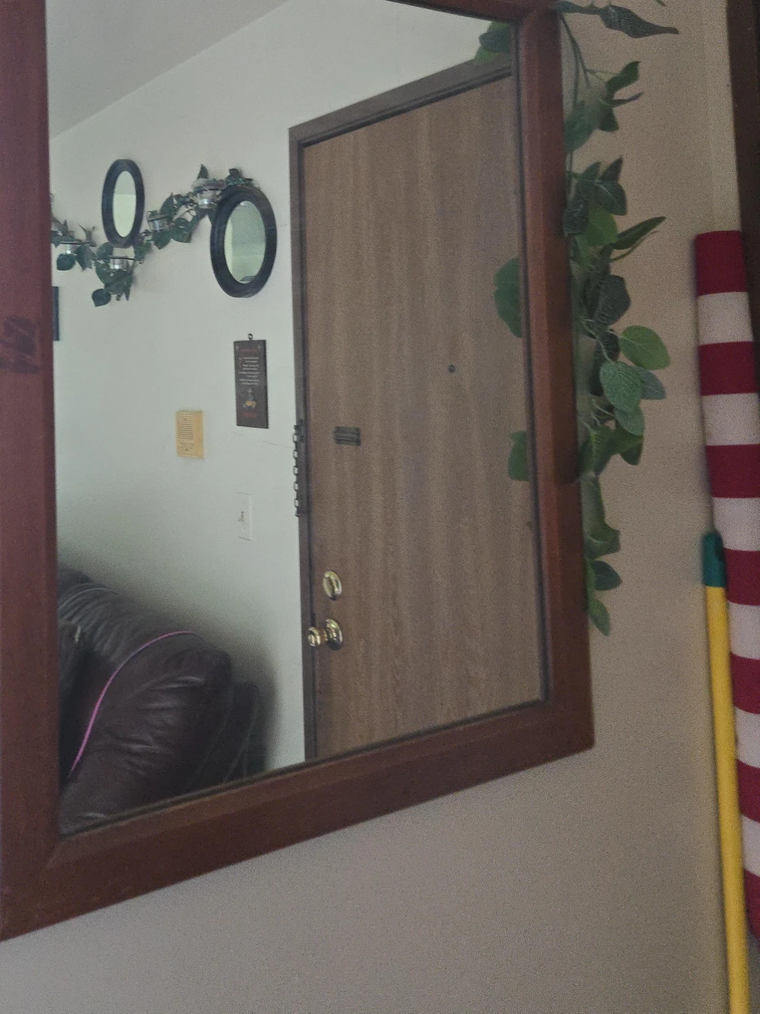 Wooden Framed Wall Mirror