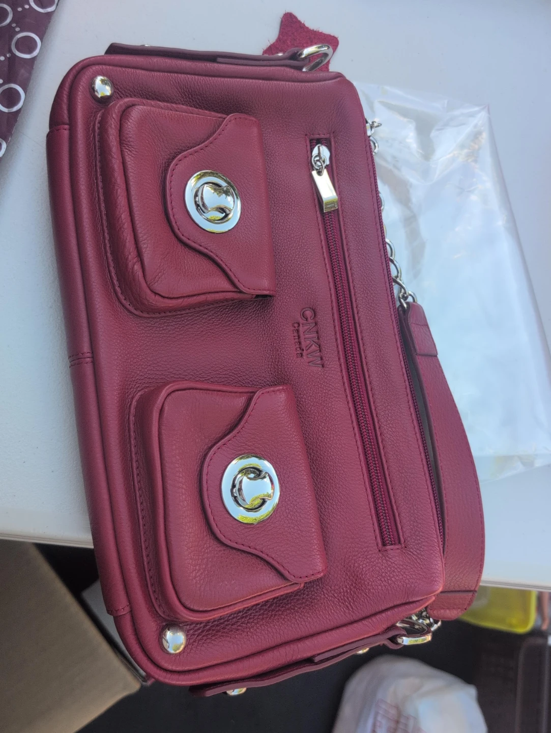 CNKW Canada Leather Shoulder Bag