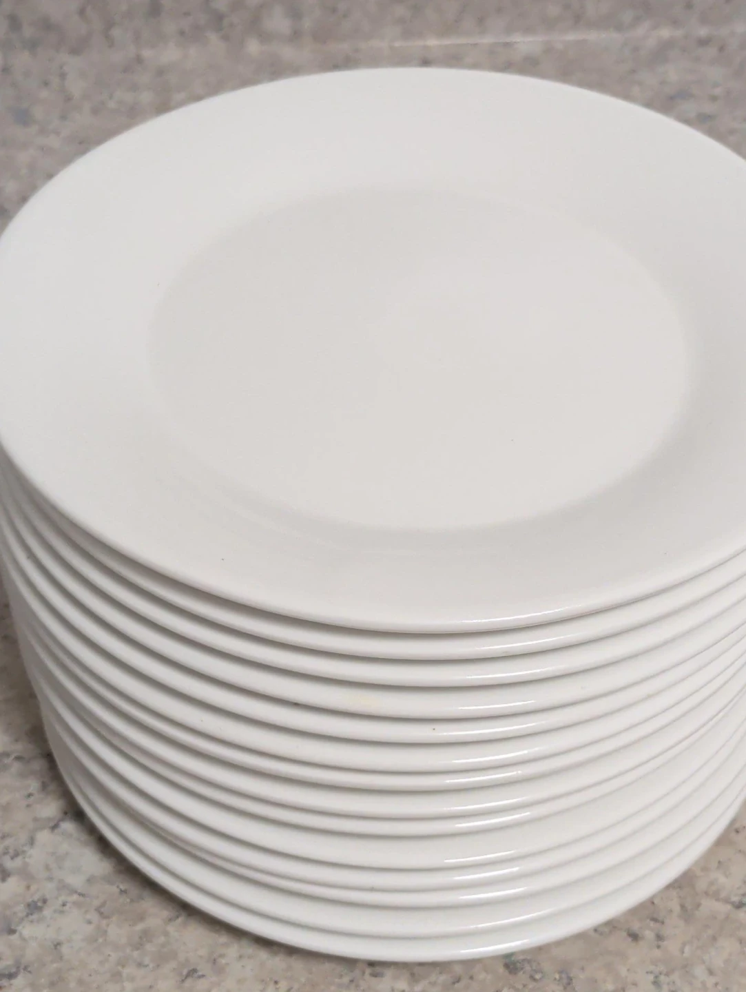 Stack of White Dessert Plates