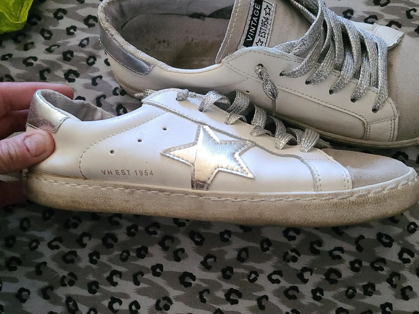 Vintage Havana EST 1954 White Leather Star Sneakers