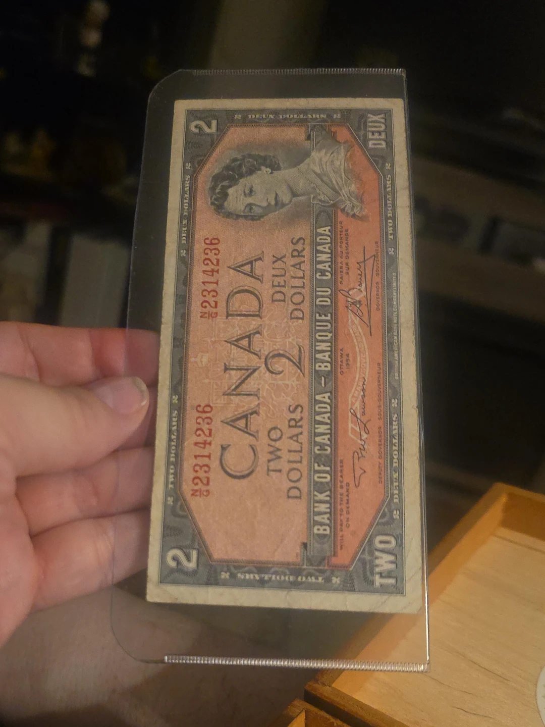 1954 Canada 2 Dollars Banknote