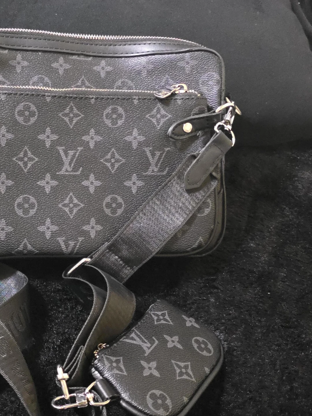 Louis Vuitton Monogram Shoulder Bag with Pouch